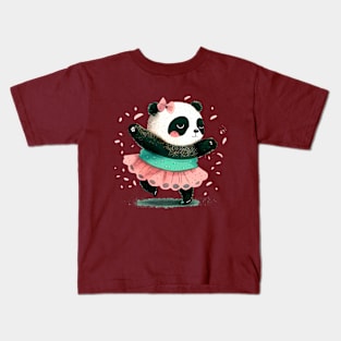 Ballerina Panda Kids T-Shirt